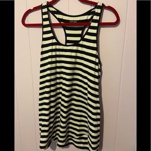 Loose fitting stripped express tank top.